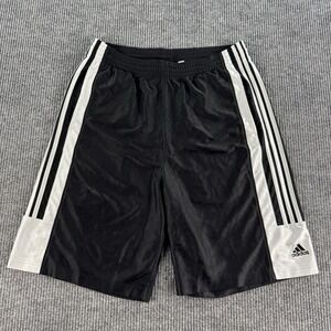 Adidas Shorts Men XXL Black White Mesh Basketball Dazzle Athletic Logo Silky y2k